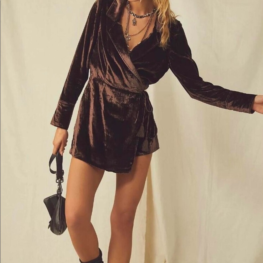 Free People Crushed Velvet Romper